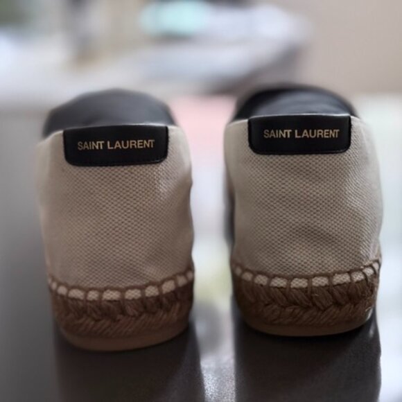 BRAND NEW: Saint Laurent Embroidered Canvas Espadrille - Picture 2 of 7